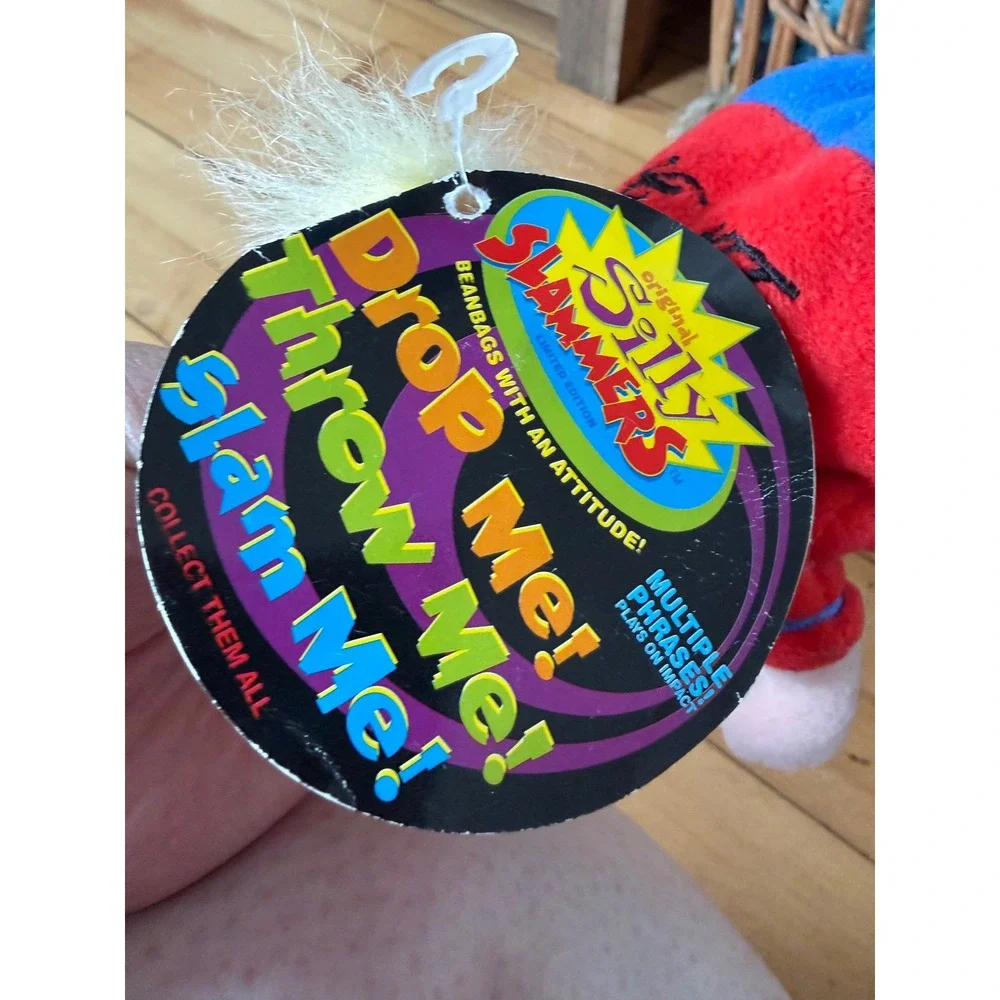 NWT Deadstock Vintage‎ Silly Slammers Beanbag Toys PINHEAD Bowling Plush sound